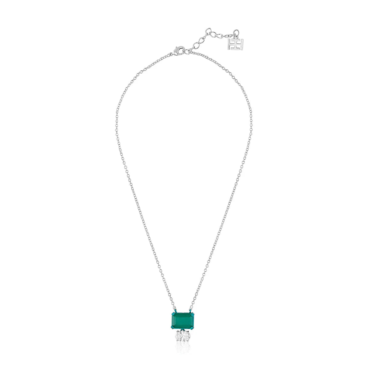 Lunara Emerald Pendant Necklace