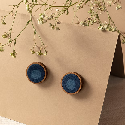 MDF BLUE KALAMKARI EARRING