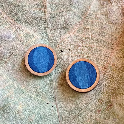 MDF BLUE KALAMKARI EARRING
