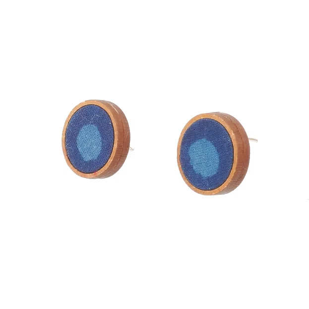 MDF BLUE KALAMKARI EARRING