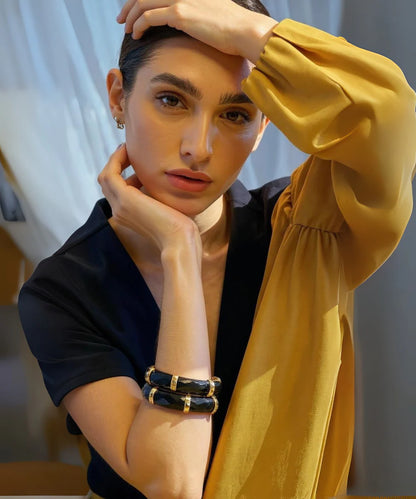 Midnight Stud Glass Bangles