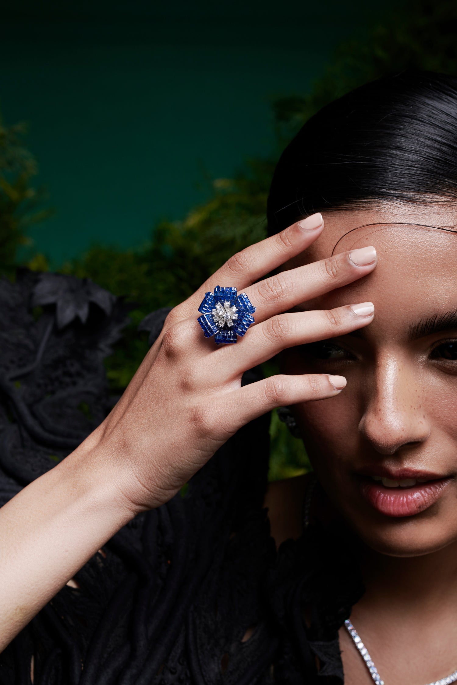 MYSTICAL PETAL  CASCADE RING