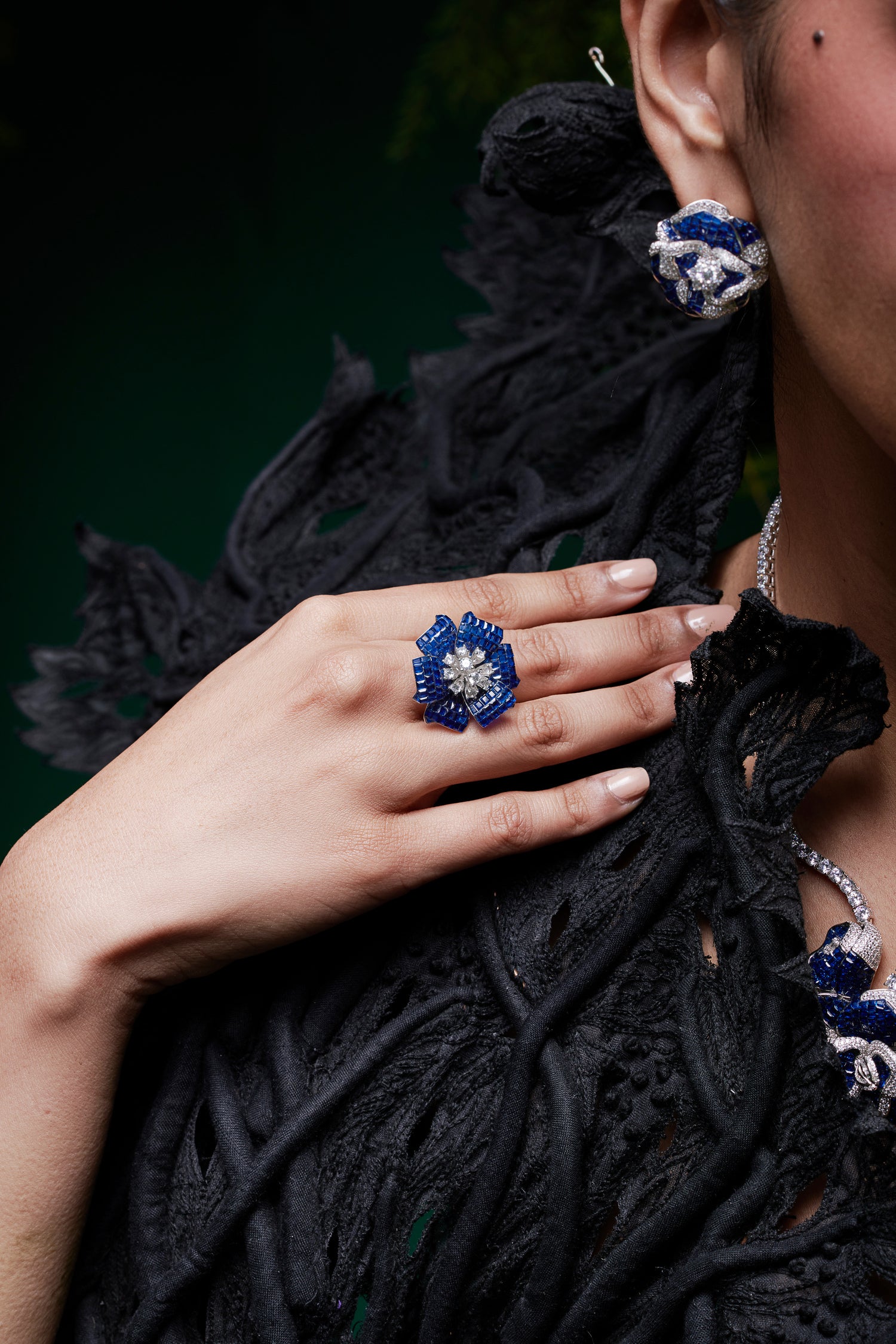 MYSTICAL PETAL  CASCADE RING