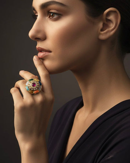 Navratna-Neon Ring