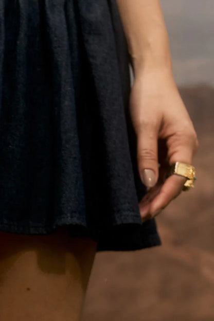 Manthan Square Ring Gold