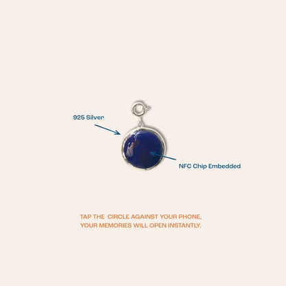 Memory Stamp Charm - Classic circle Blue