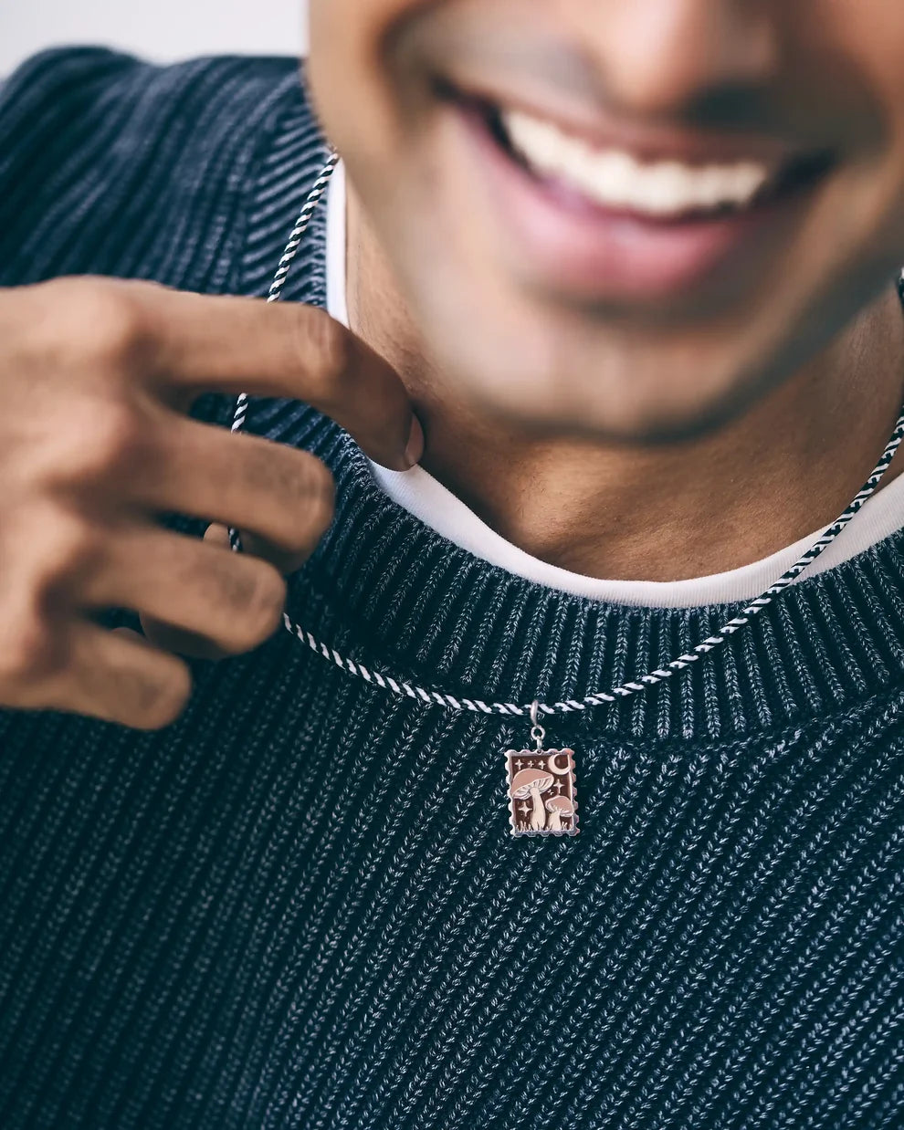 Memory Stamp Charm - Moonlit Mushrooms