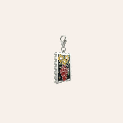 Memory Stamp Charm – Heart in Bloom