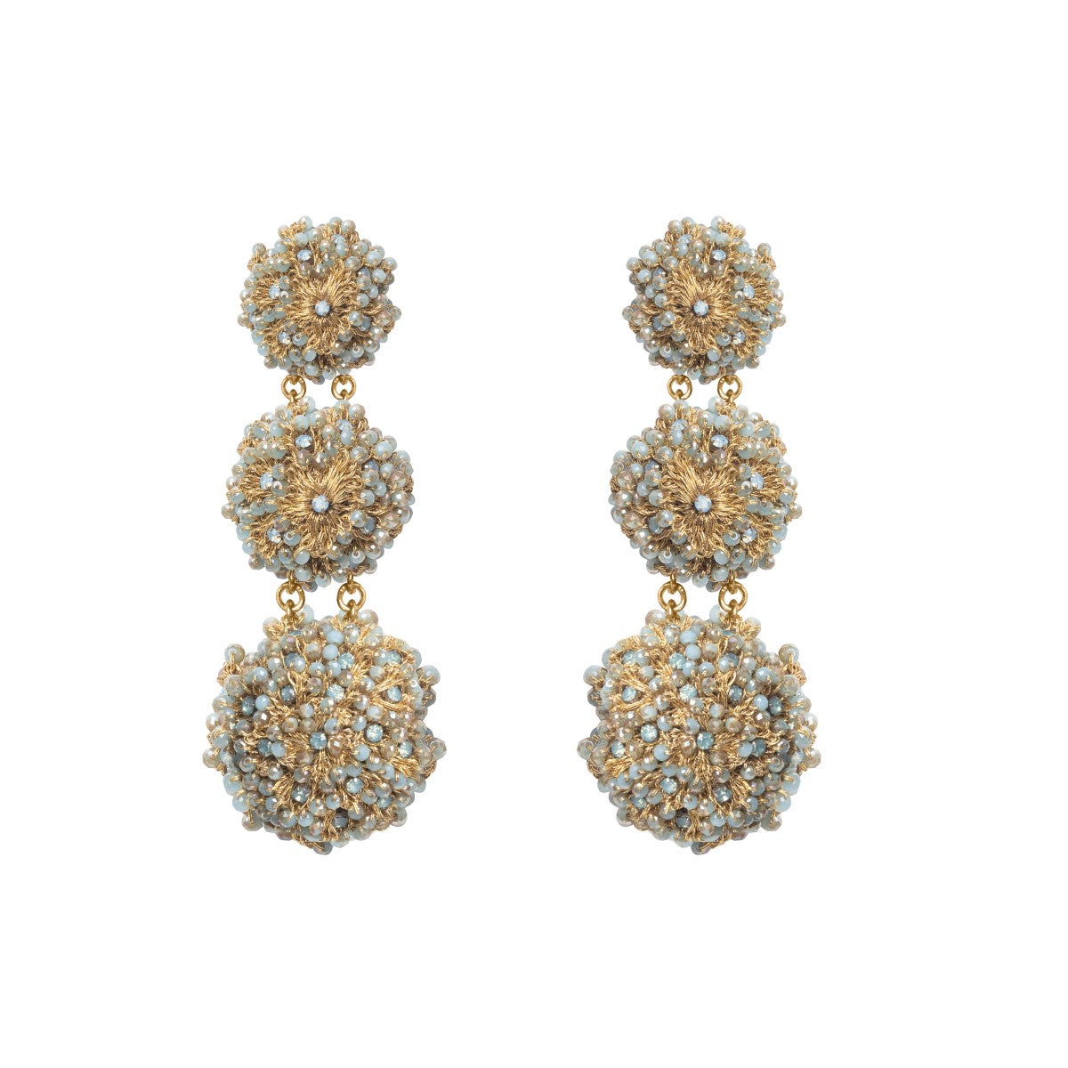 Minakshi Crystal Crochet Statement Earrings