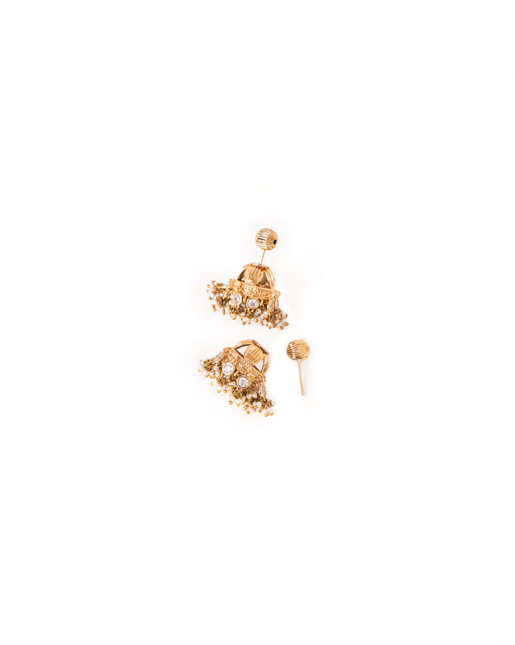 Mogra Bageecha Front Back Earrings