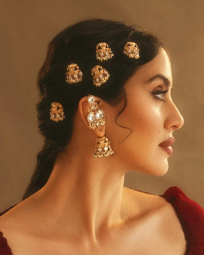 Mogra Bageecha Front Back Earrings
