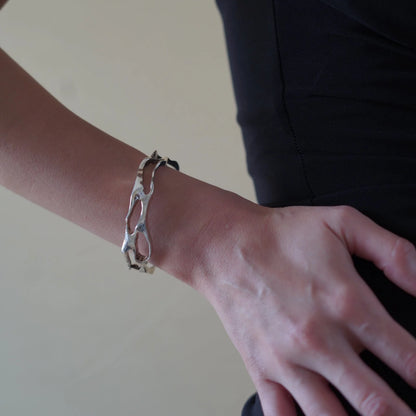 Molten Silver Bangle