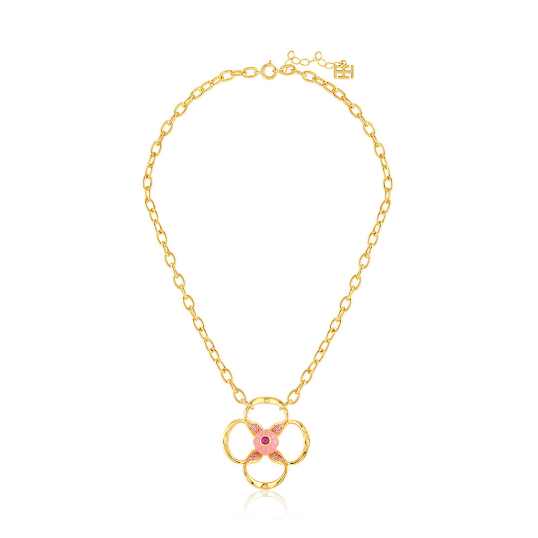 Rosé Glow Pendant Necklace