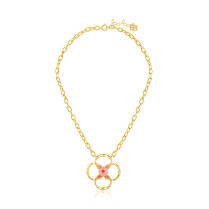 Rosé Glow Pendant Necklace