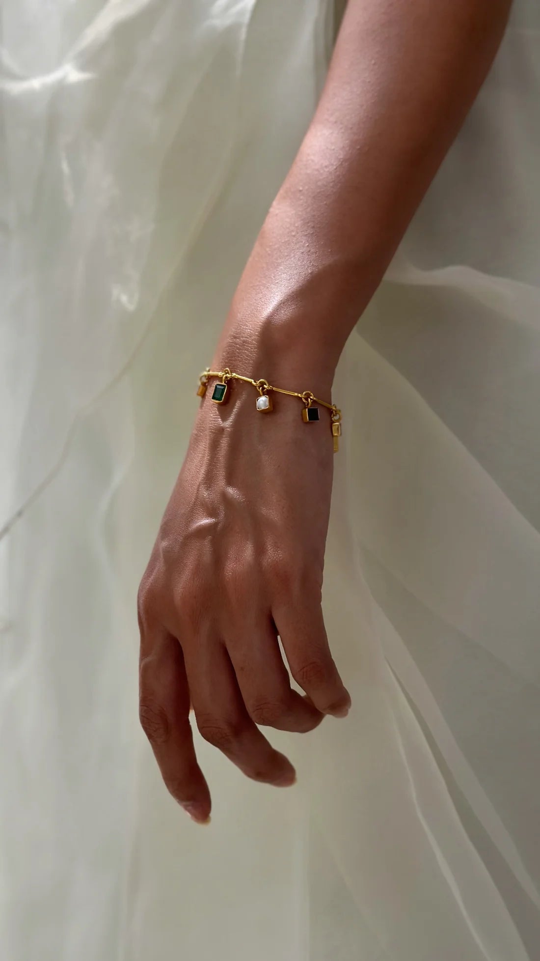 Navratna Bar Bracelet