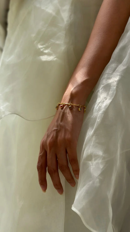 Navratna Bar Bracelet