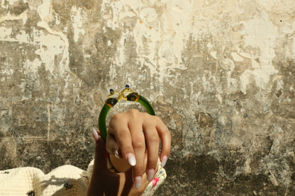 Peacock Glass Bangle