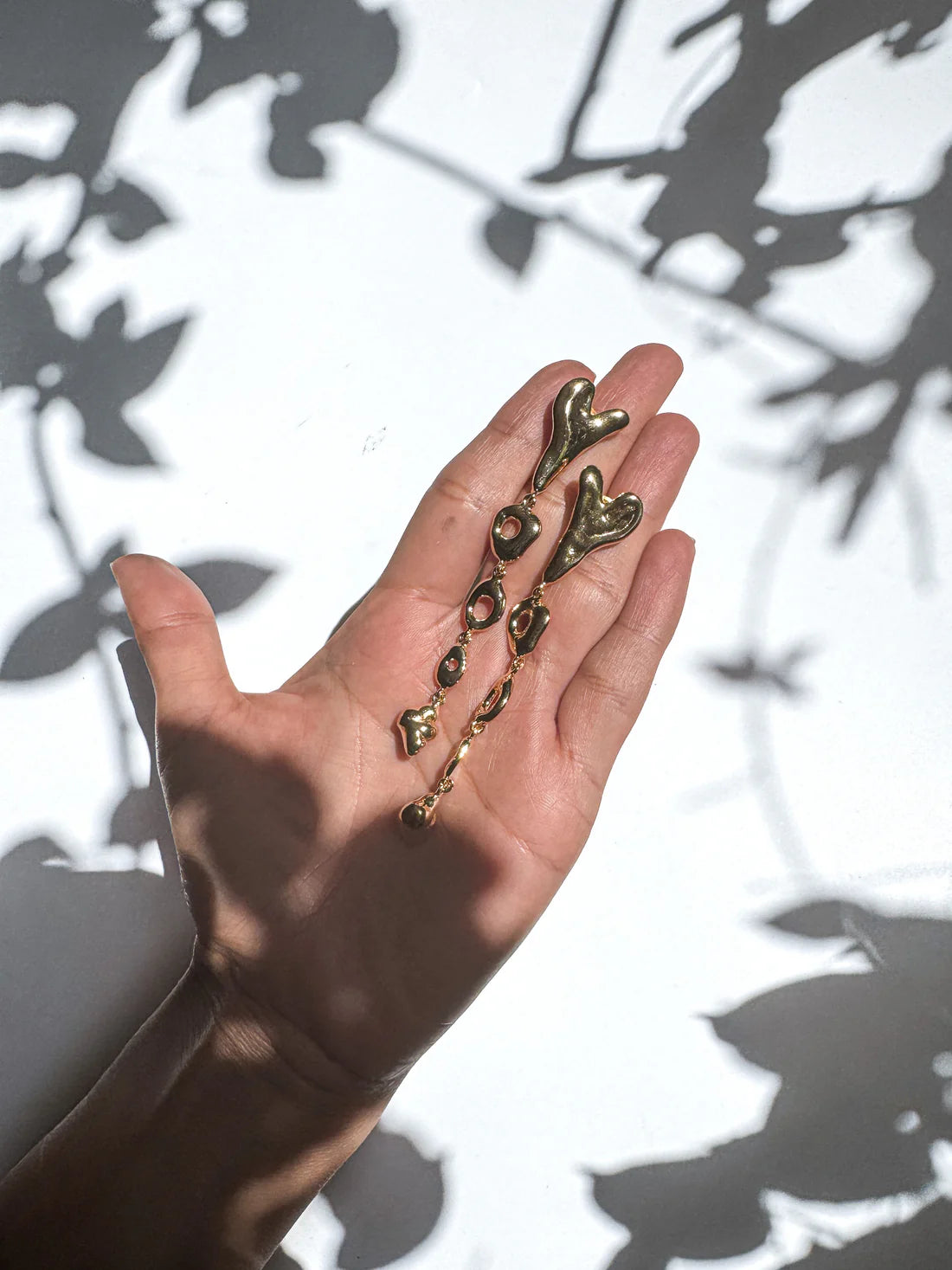 Pebble Heart Dangler Earrings