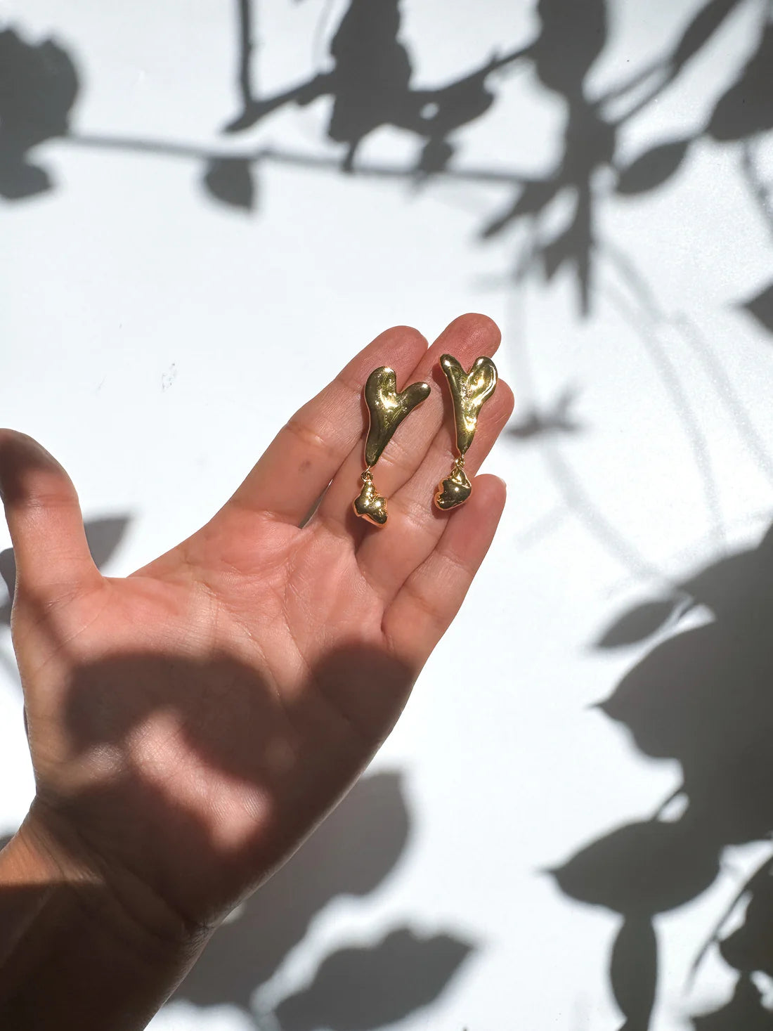 Pebble Heart Earrings