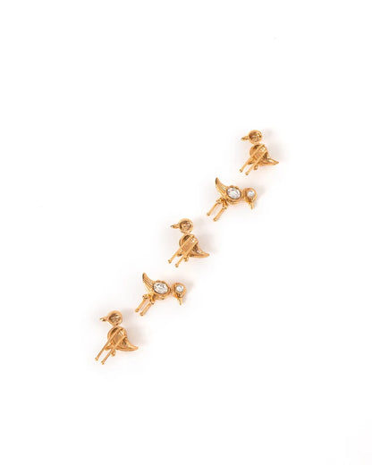 Polki Chiraiya Hairpins (set of 5)