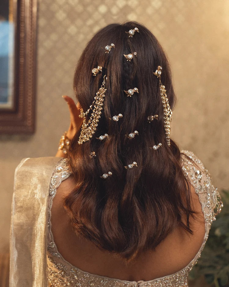 Polki Chiraiya Hairpins (set of 5)