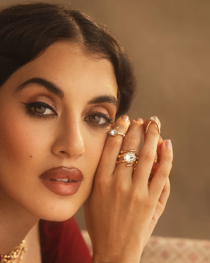 Polki Dilbar Ring Stack (set of 3)