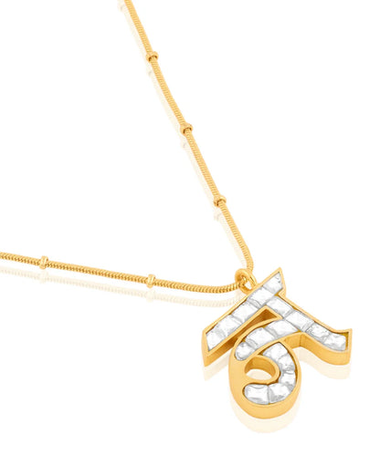 Polki Initial Necklace -N