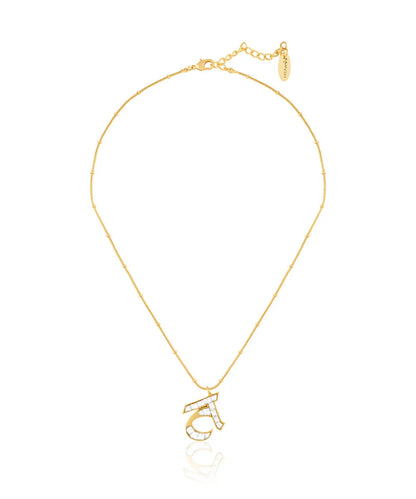 Polki Initial Necklace-T