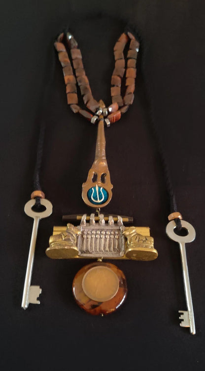 Pooja spoon necklace with Nandi