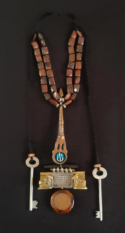 Pooja spoon necklace with Nandi