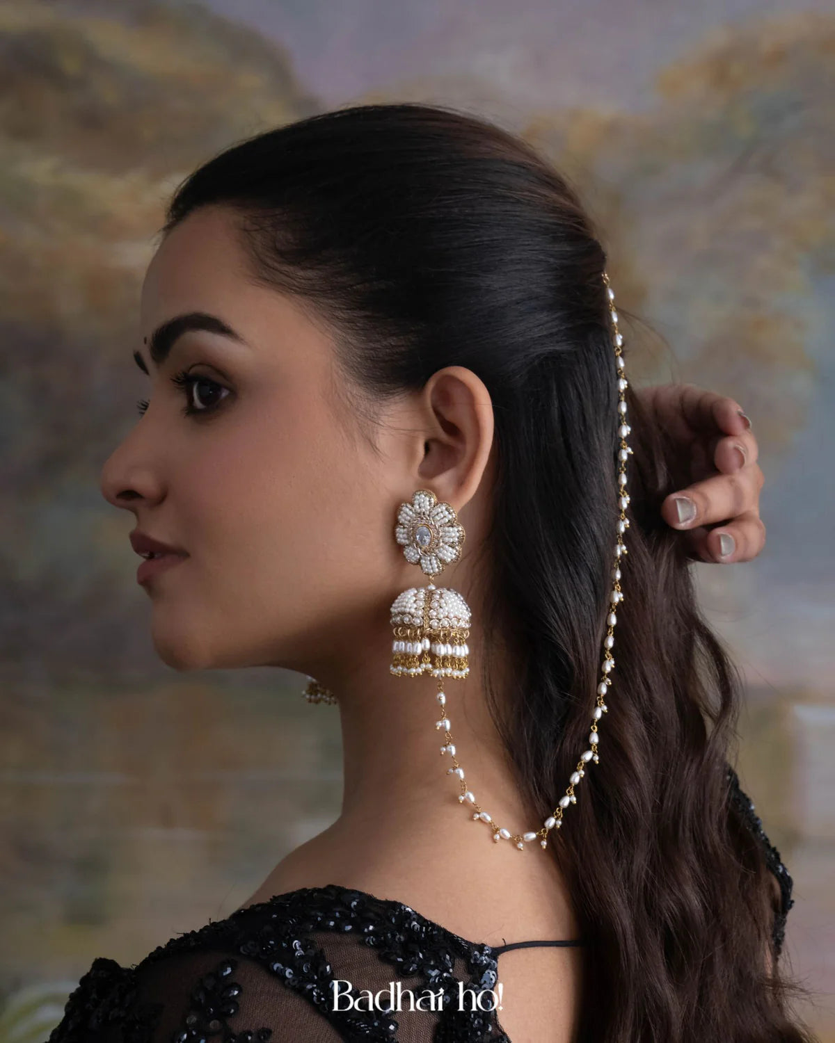 Poppy Pearl Jhumkis