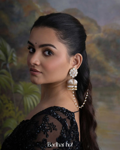 Poppy Pearl Jhumkis