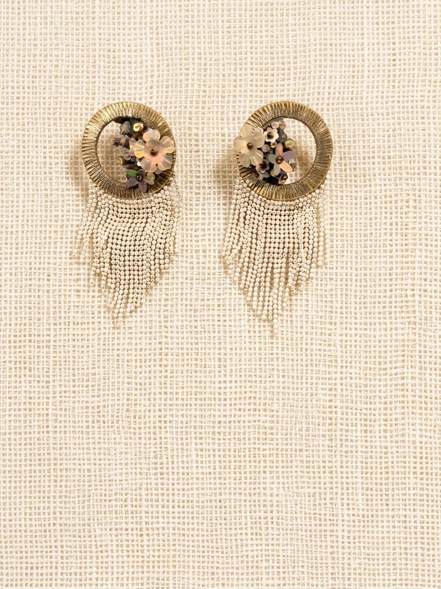 QUARTZ HALO SHIMMY EARRINGS