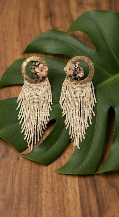 QUARTZ HALO SHIMMY EARRINGS