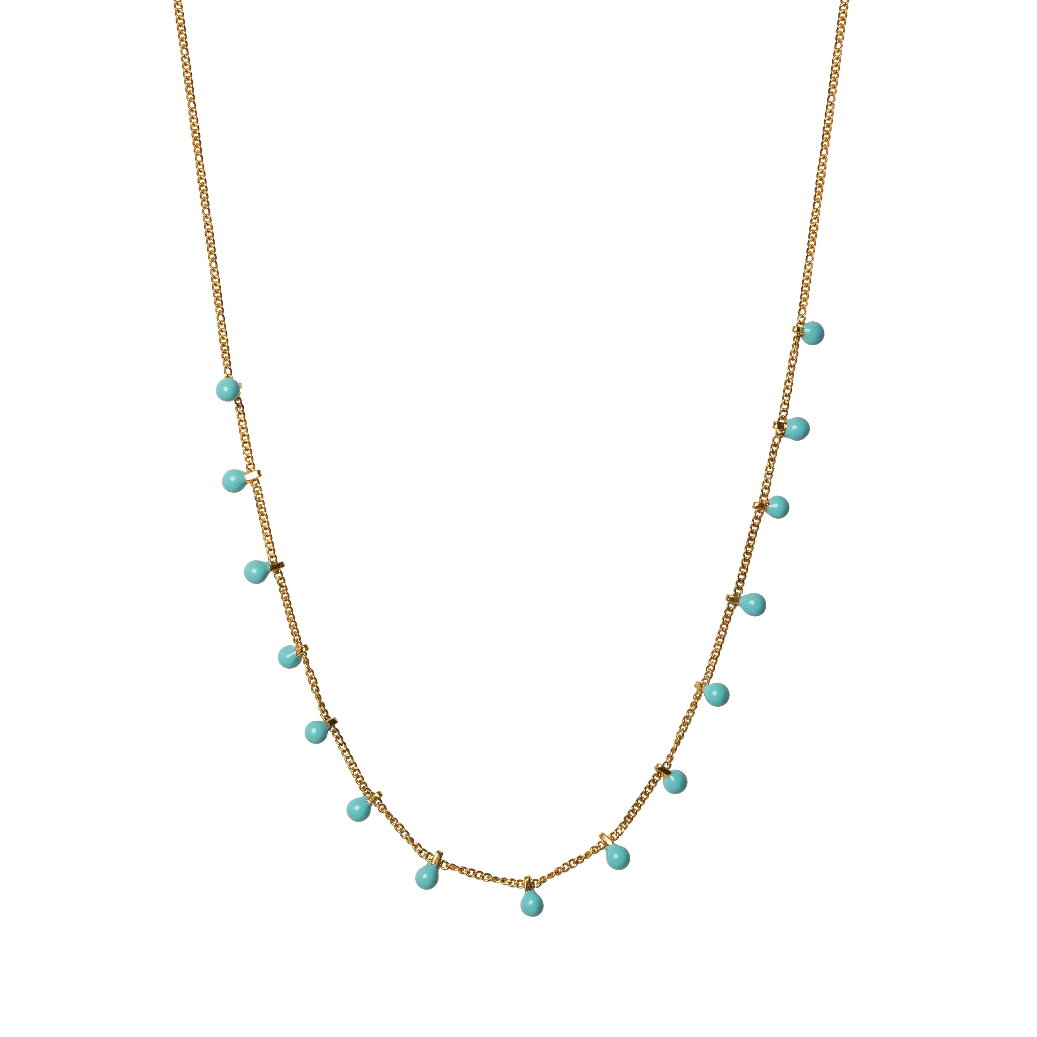 Blue Enamel Ball Chain