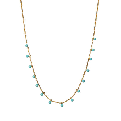 Blue Enamel Ball Chain