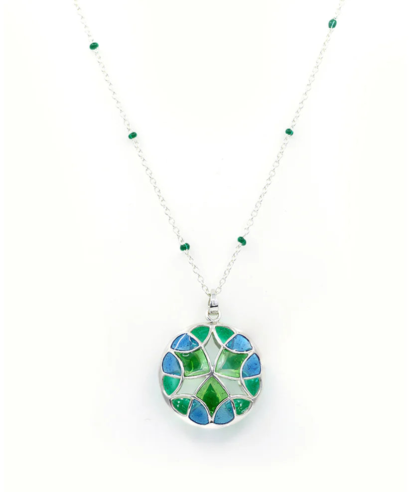 Rama Green Kaleidoscope Treasure Pendant