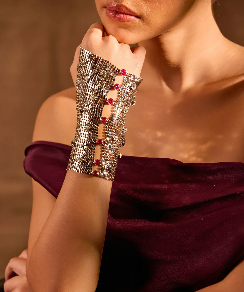 Ruby Rhinestone Glove