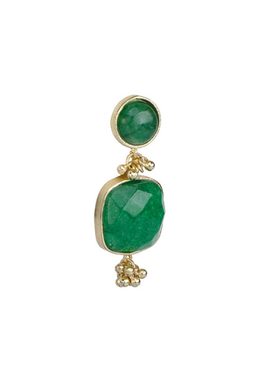 SQUARE STONE SHORT EARRINGS