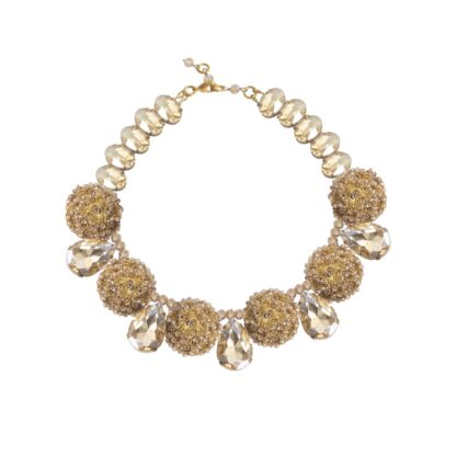 Lola Crystal Crochet Statement Necklace