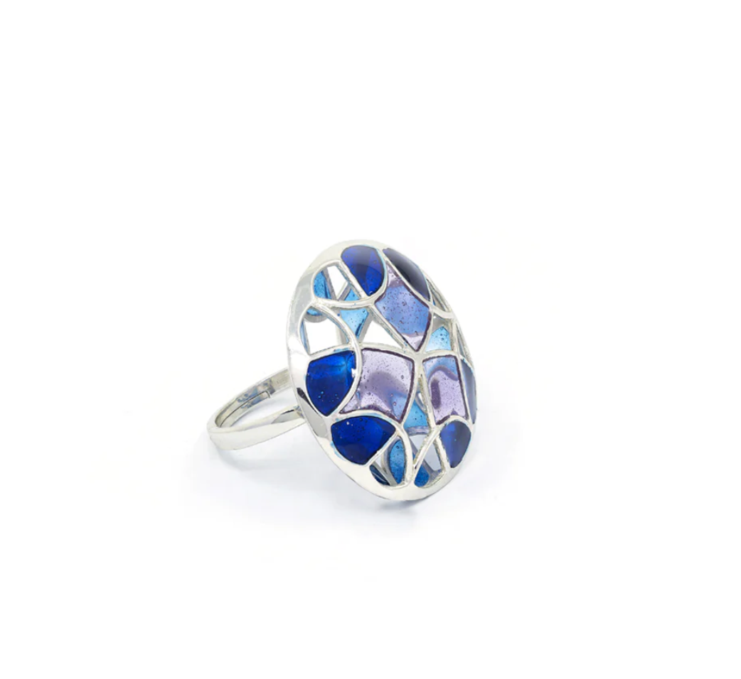 BLUE KALEIDOSCOPE RING