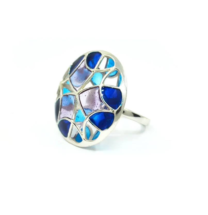 BLUE KALEIDOSCOPE RING