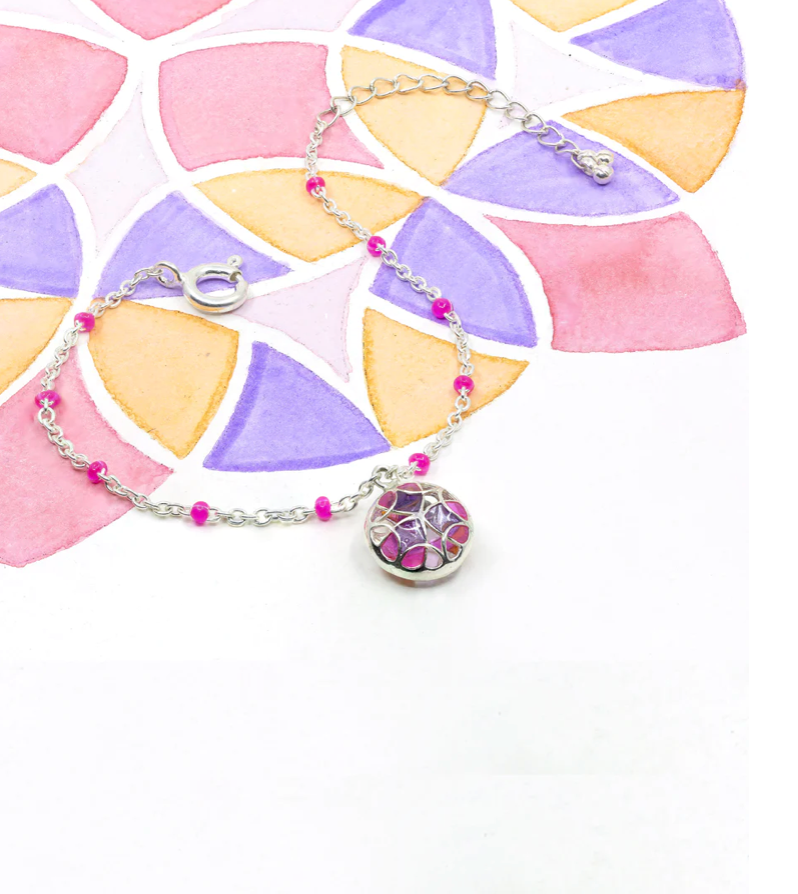 PRISM CHARM BRACELET PINK