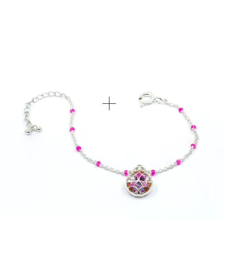 PRISM CHARM BRACELET PINK