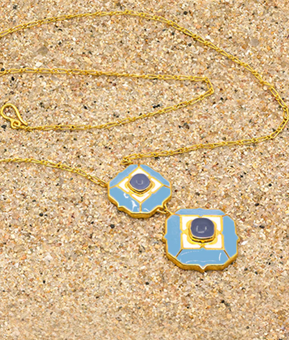 DEEP DIVE LONG NECKLACE BLUE