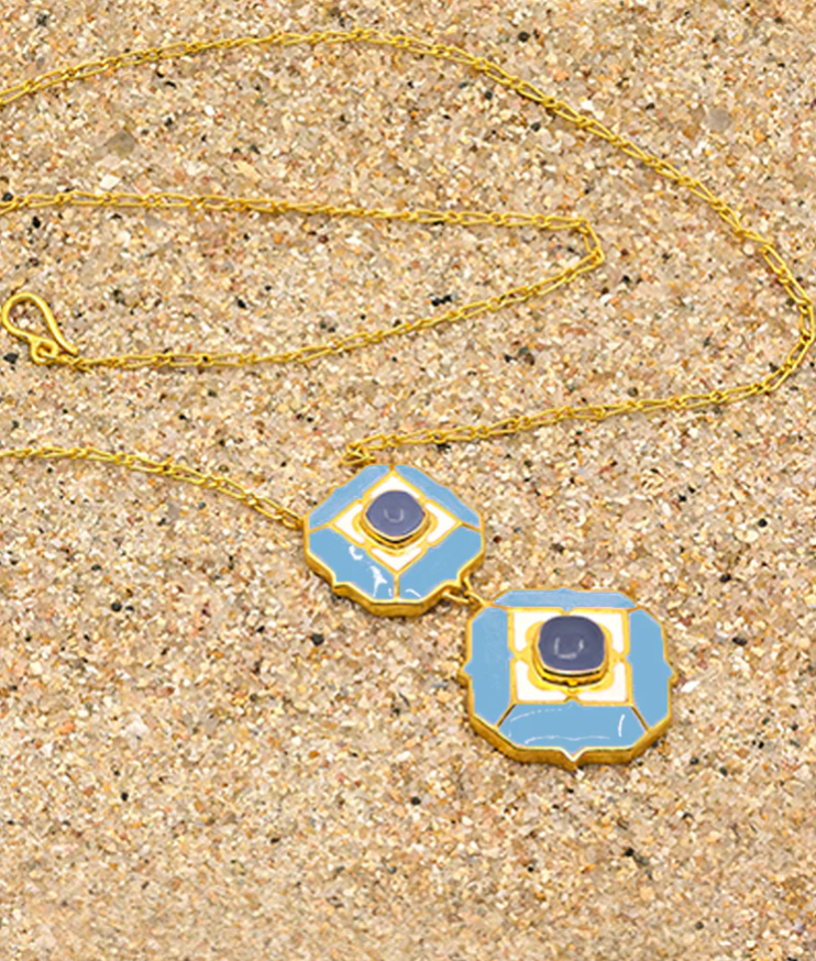 DEEP DIVE LONG NECKLACE BLUE