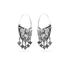 Load image into Gallery viewer, THAR - BALI HOOP EARRINGS SILVER
