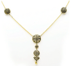 Load image into Gallery viewer, THAR - HIVDA HAAR NECKLACE GOLD &amp; SILVER
