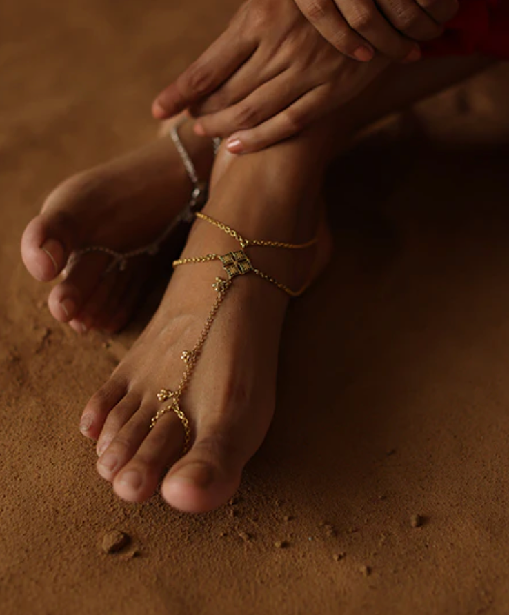 THAR - BANJARA PAYJEBB ANKLET GOLD & SILVER