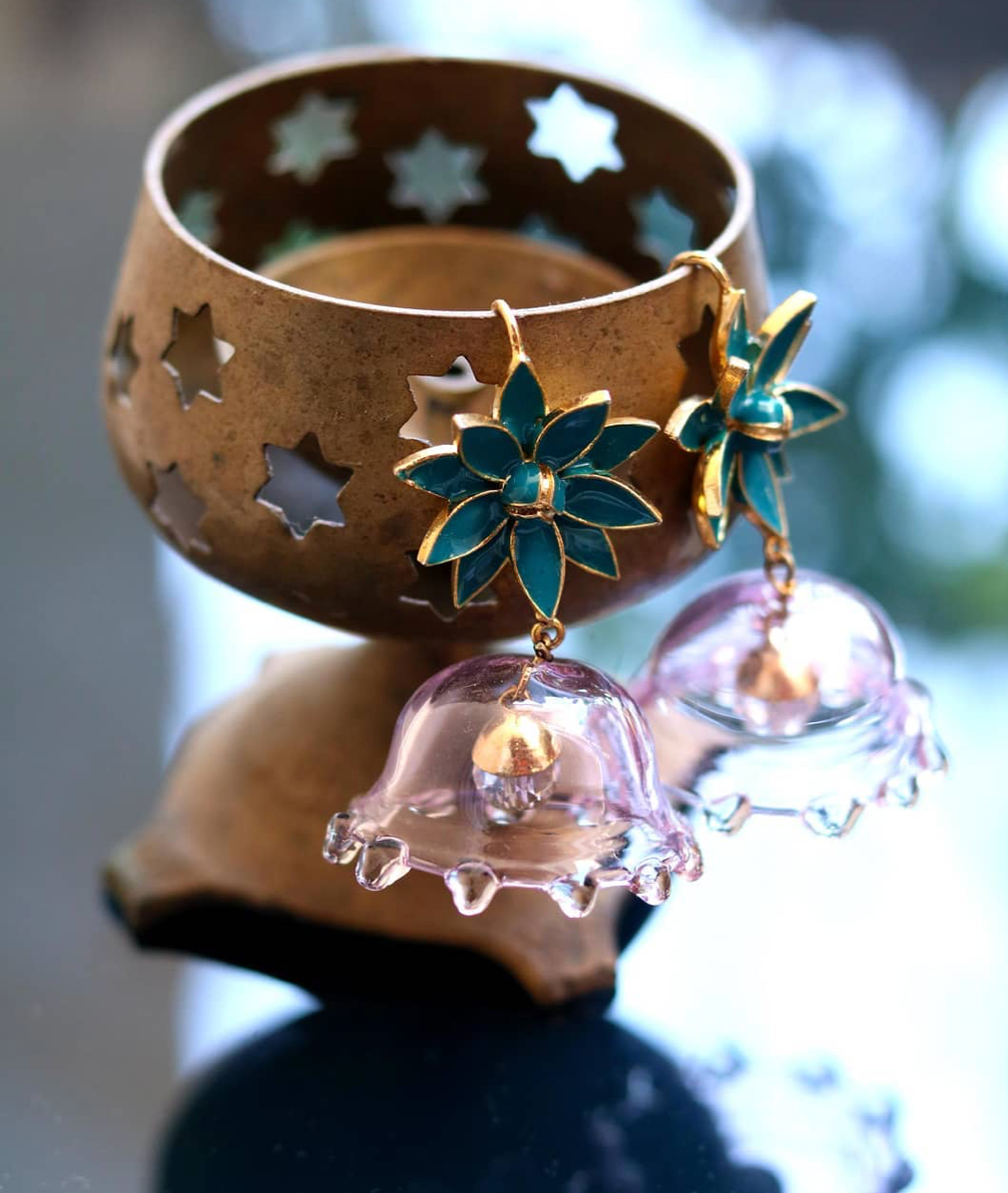 PINK JALAJ EARRINGS